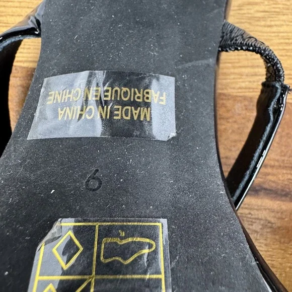 Womens Jeffrey Campbell Hustler Black Patent Leather Heel Slide Sandals Size 9 - Picture 9 of 9